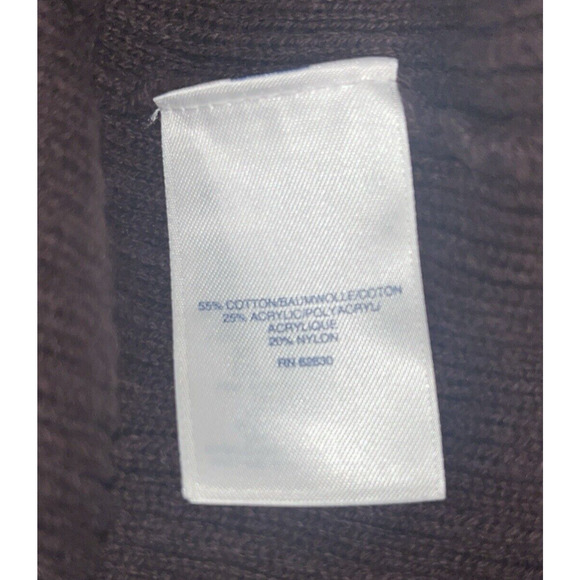 Land's End Women's Brown Turtleneck Tunic Dress 2X 3/4 Sleeves Cozy Casual Cable - Picture 7 of 10